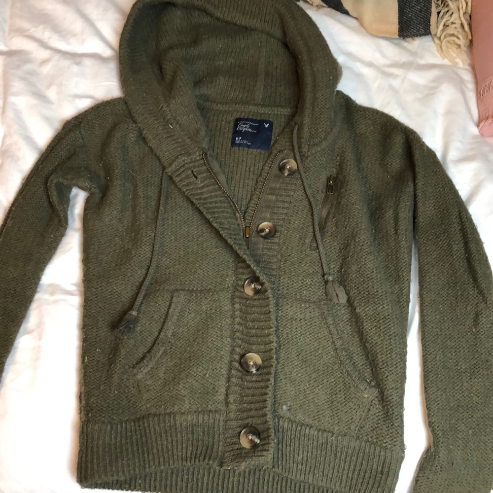 American Eagle Army Green Sweater